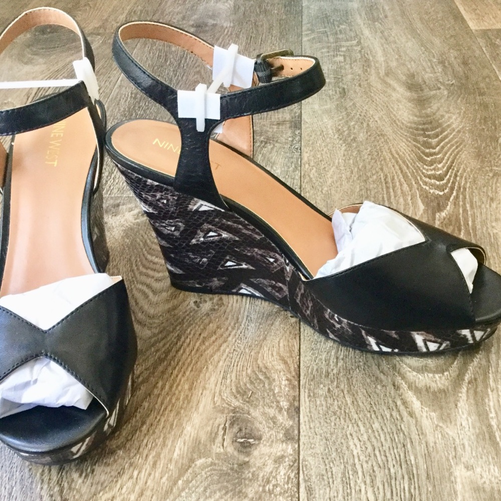 Nine West “Big Easy” peep toe wedge